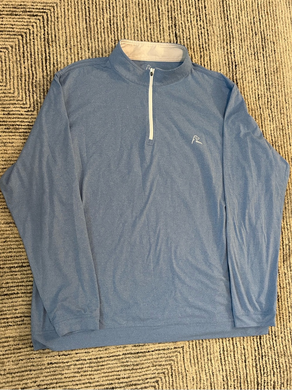 Rhoback Light Blue Quarter-Zip Performance Pullover Sweater Mens XXXL 3X